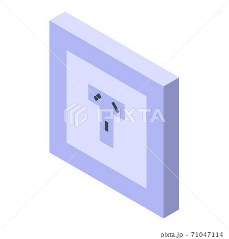 American power socket icon, isometric style 71047114