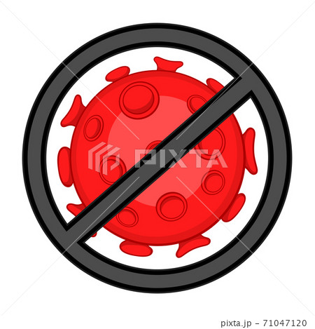 Stop coronavirus icon vector cartoon style 71047120