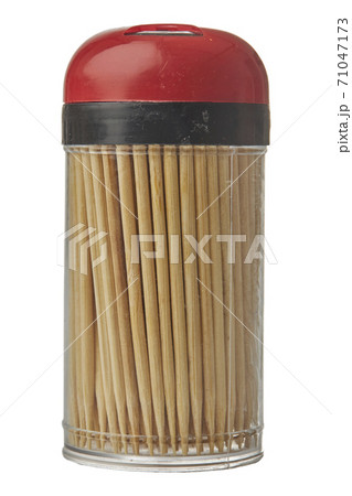Toothpicks made from natural bamboo isolated on white background with clipping path 71047173