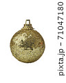 Yellow christmas ball isolated on white background 71047180
