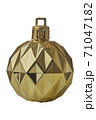 Yellow christmas ball isolated on white background 71047182