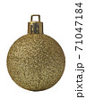 Yellow christmas ball isolated on white background 71047184