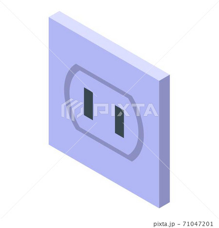 Socket adapter icon, isometric style Socket adapter icon, isometric style 71047201