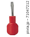 Screwdriver with red hand on white background 71047212