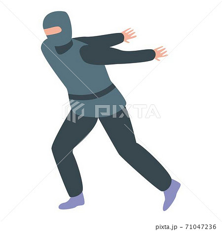 Ninja jump icon, isometric style 71047236