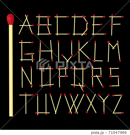 Safety Match Alphabet - Vector Design 71047966