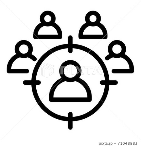 People target icon, outline style 71048883