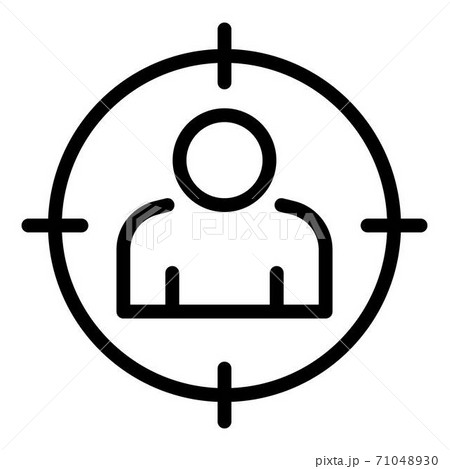 Man target icon, outline style Man target icon, outline style 71048930