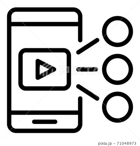 Smartphone remarketing icon, outline style 71048973