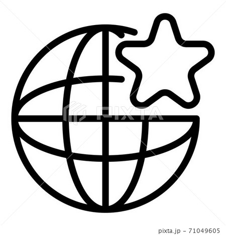 Global star engaging icon, outline style Global star engaging icon, outline style 71049605
