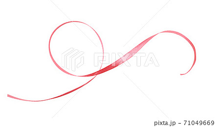 Curled pink ribbon Curled pink ribbon 71049669