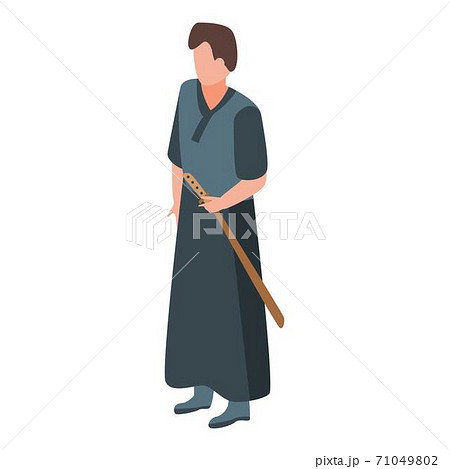 Knight samurai icon, isometric style 71049802