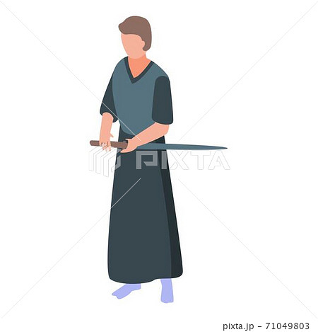 Male samurai icon, isometric style 71049803