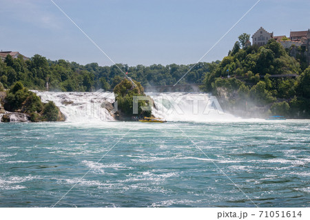 The Rhine Falls is the largest waterfall in Europe in Schaffhausen, Switzerland The Rhine Falls is the largest waterfall in Europe in Schaffhausen, Switzerland 71051614
