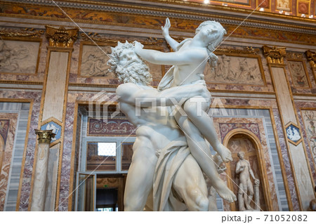Baroque marble sculpture Rape of Proserpine by Bernini 1621 in Galleria Borghese Baroque marble sculpture Rape of Proserpine by Bernini 1621 in Galleria Borghese 71052082