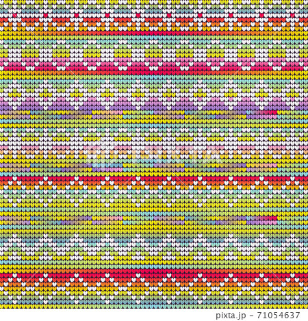 Rainbow colors gradien knitting geometric pattern of Christmas Rainbow colors gradien knitting geometric pattern of Christmas 71054637