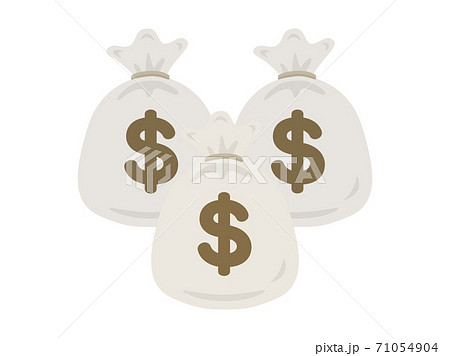 ドル袋のアイコンイラストのイラスト素材