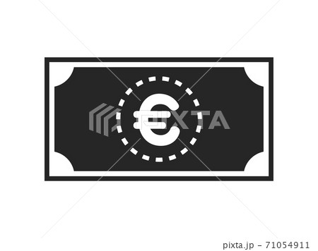 ユーロ紙幣のアイコンイラストのイラスト素材
