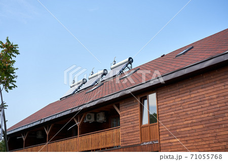 Solar water heating system Ecological economical panel boiling liquid Renewable recycling generate green power Alternative eco energy 71055768