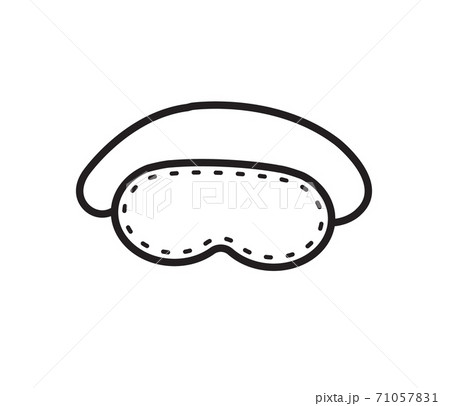 Vector hand drawn doodle sketch sleeping mask Vector hand drawn doodle sketch sleeping mask 71057831