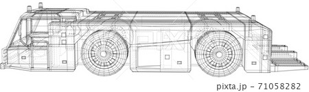 Vector Tow truck transport in airport. EPS10 format. Created of 3d 71058282