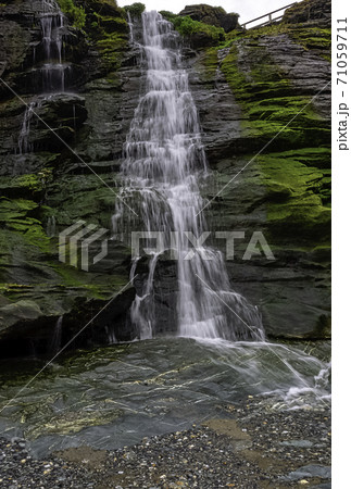 Tintagel Haven beach waterfall - Tintagel, Cornwall, United Kingdom 71059711
