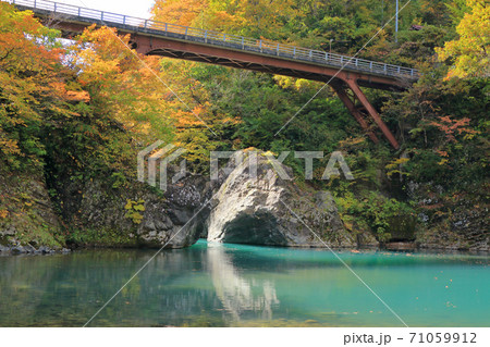 秋山郷の秋　猿飛橋 71059912
