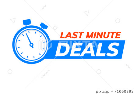 Last minute deal promo banner. Special last minute offer buy logo icon countdown 71060295