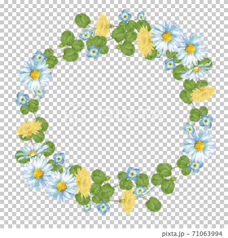 春の草花のリース 71063994