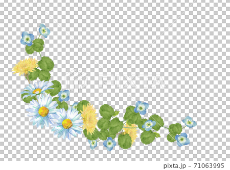 春の草花のデコレーション 71063995