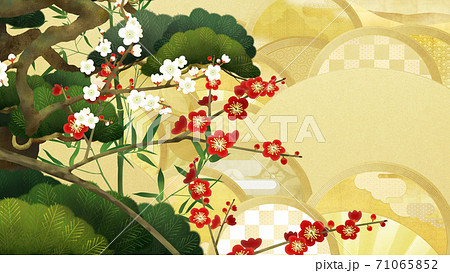 おめでたい雰囲気の和風背景 - 複数のバリエーションがあります おめでたい雰囲気の和風背景 - 複数のバリエーションがあります 71065852