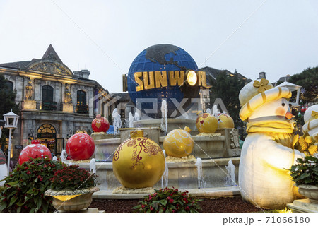 View of Banahills French Village Mountain Resort, The new tourist attraction place in Da nang, Vietnam. View of Banahills French Village Mountain Resort, The new tourist attraction place in Da nang, Vietnam. 71066180