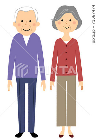 老夫婦 　シニアカップル　高齢者 71067474