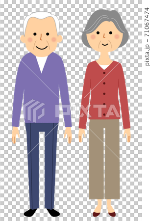 老夫婦 　シニアカップル　高齢者 71067474