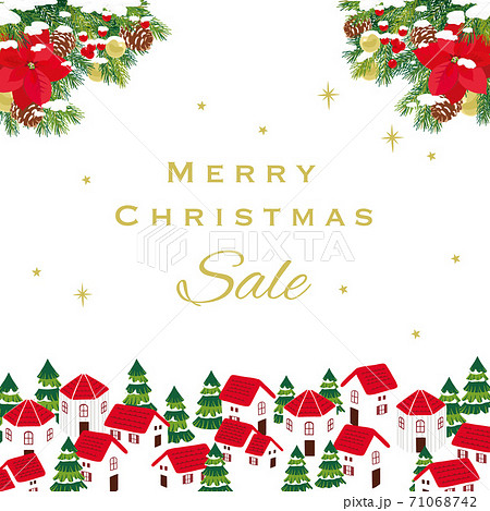 クリスマスセールポスター イラストのイラスト素材
