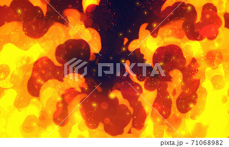 燃え盛る炎の背景のイラスト素材 7106
