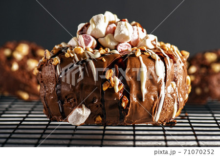 Rocky road baked donut Rocky road baked donut 71070252