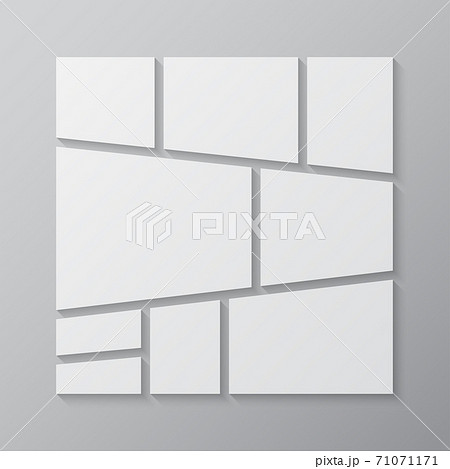 Vector empty collage board nine images, photo Vector empty collage board nine images, photo 71071171
