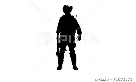 Marine standing and checking his uniform, Alpha Channel Marine standing and checking his uniform, Alpha Channel 71071573