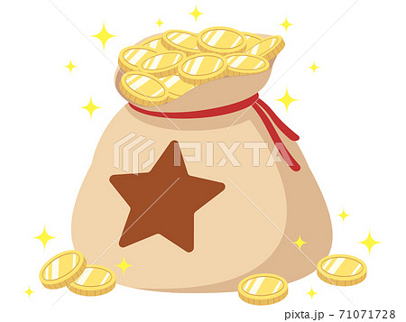 金貨が入った袋(星) 金貨が入った袋(星) 71071728
