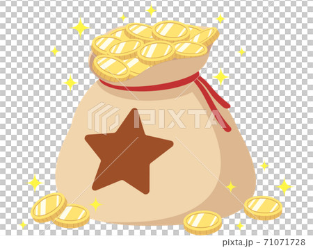 金貨が入った袋(星) 金貨が入った袋(星) 71071728
