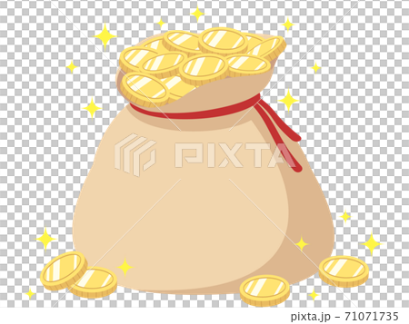 金貨が入った袋（無地） 71071735