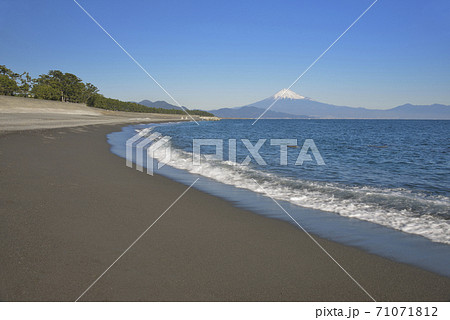 三保海岸 三保の松原 三保松原の写真素材