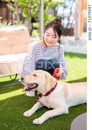 犬と女性 犬と女性 71076087