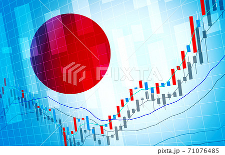 日本経済グローバルマーケットの背景デザインチャート素材のイラスト素材