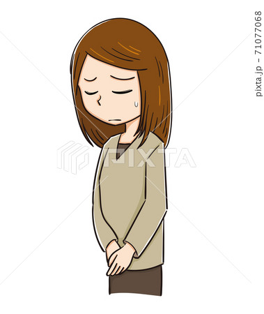 元気のない女性 71077068