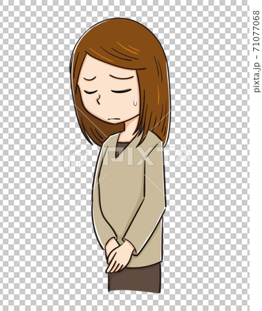 元気のない女性 71077068
