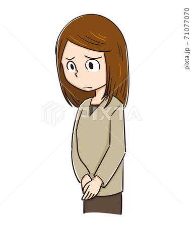 元気のない女性 71077070