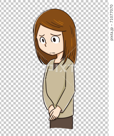 元気のない女性 71077070