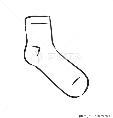 socks. Sketch style. Editable Vector Illustration isolated on white background. socks, vector sketch illustration 71079704